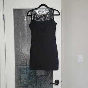 Metallic Detail Mini Dress